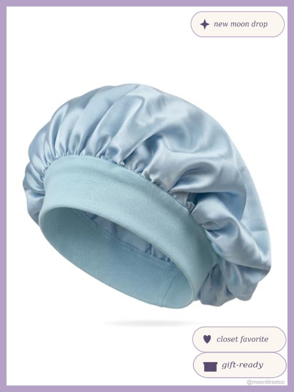 100% Mulberry Silk Double Layer Sleep Bonnet Non-Slip Elastic Large